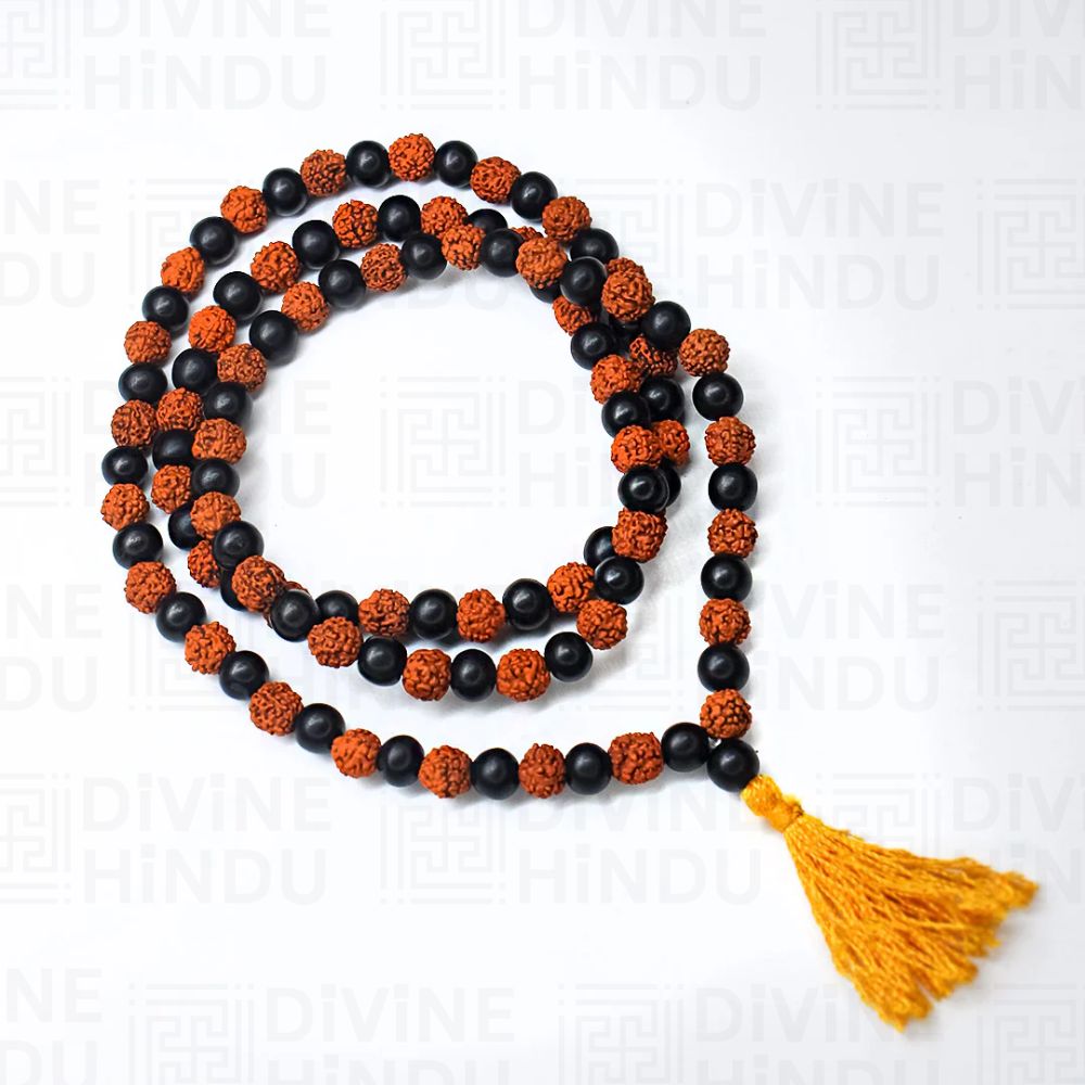 Karungali Rudraksha Mala - 108+1 Beads