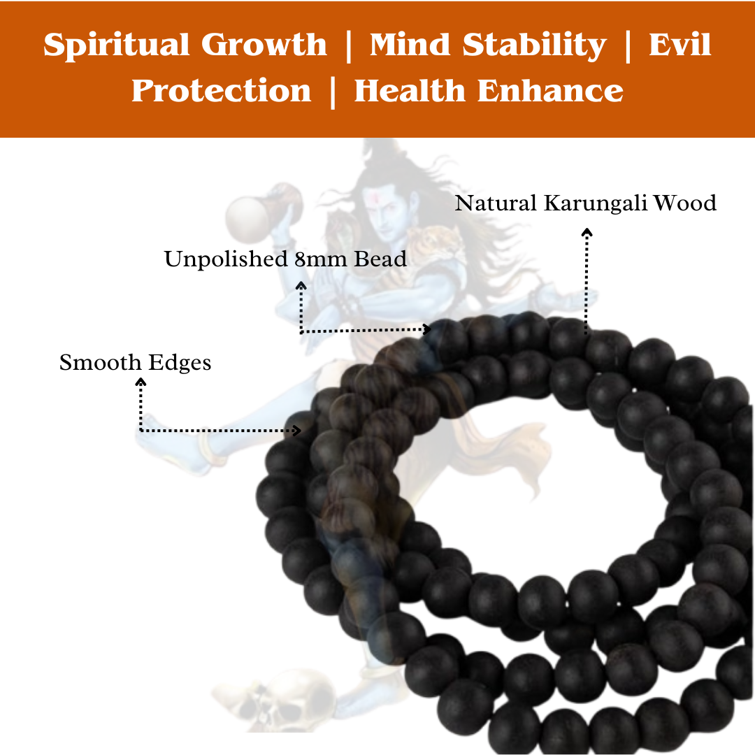 Karungali Mala & Bracelet Combo – 108 Beads for Protection & Power