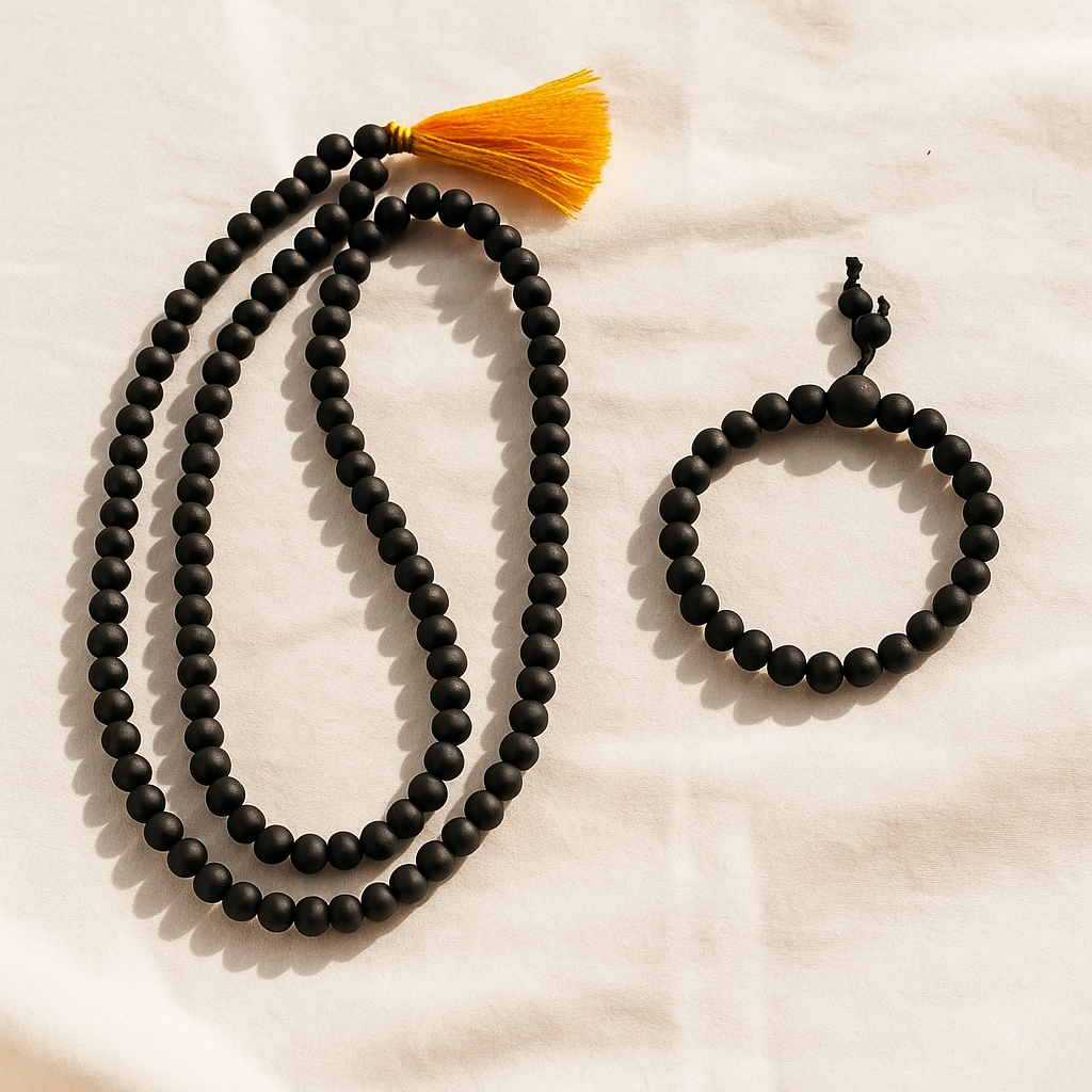 Karungali Mala & Bracelet Combo – 108 Beads for Protection & Power