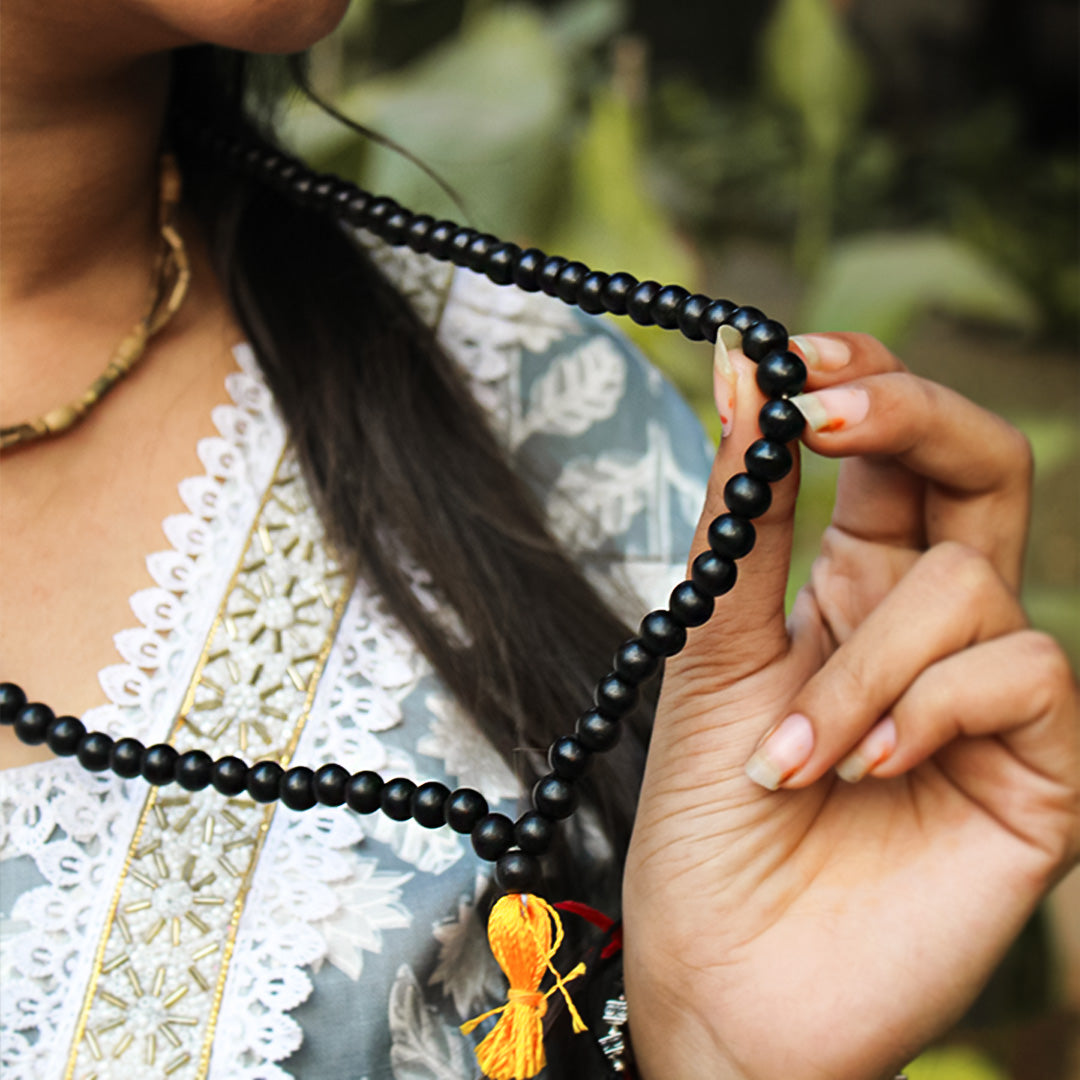 Original Karungali Malai 108-Beads Ebony Wood