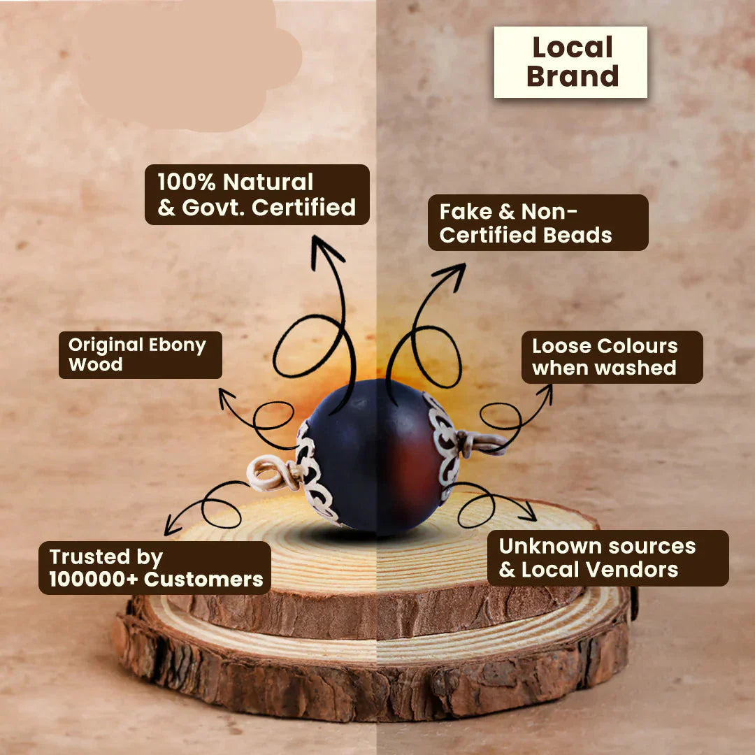 Original Karungali Malai 108-Beads & Karungali Malai Bracelet Combo