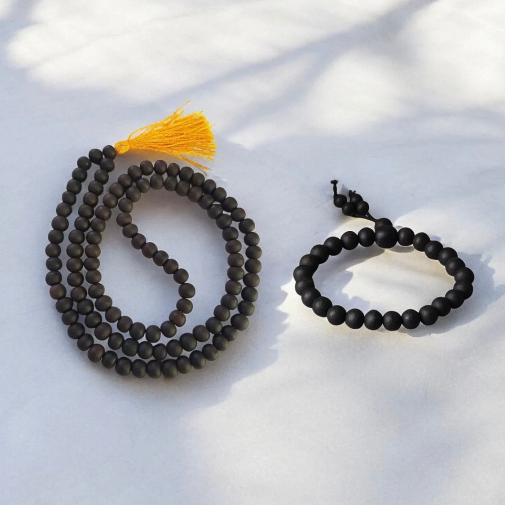 Karungali Mala & Bracelet Combo – 108 Beads for Protection & Power